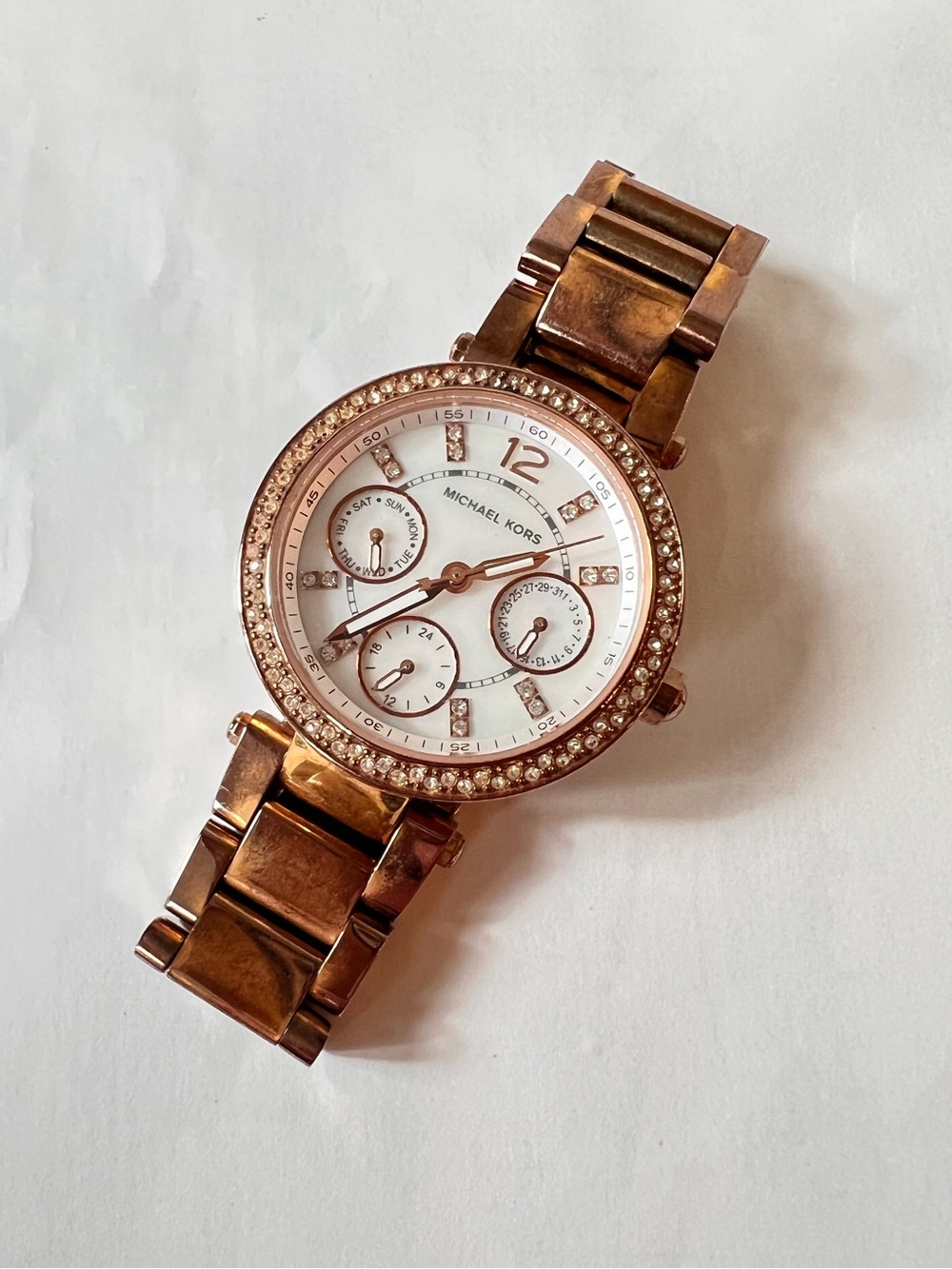 Michael Kors Mini Parker Rose Gold Watch MK5616 Mother of Pearl
